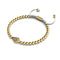 Cerf-volant | Or 18 carats et crème | Bracelet Charmballa en Cristal de Macramé